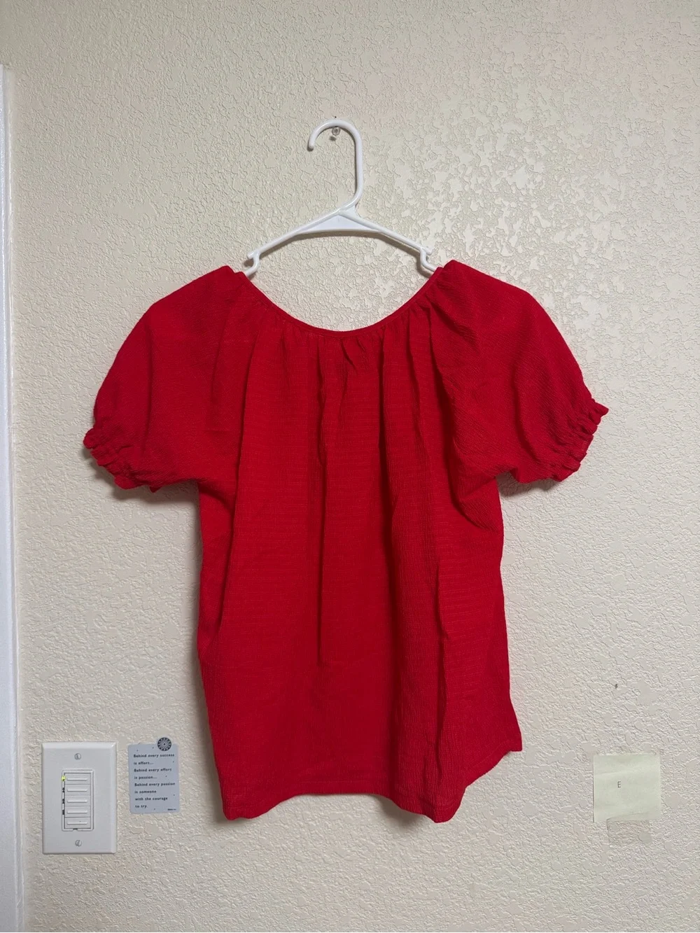 Madewell Red Puff Sleeve Scoop Neck Blouse ❤️‍🔥